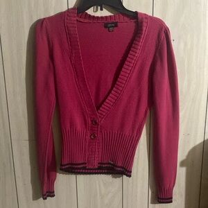 Hot pink vintage guess cardigan